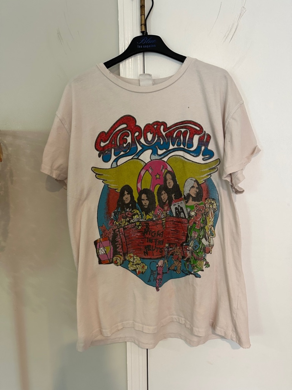 MadeWorn Aerosmith tee with glitter effect at top small